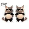 Adhesive Animal Sticker 1 Pair Elastic Belly Anxiety Stress Relief Fat Tummy Decal Dog Cat Horse Pinch Silicone Anti-collision