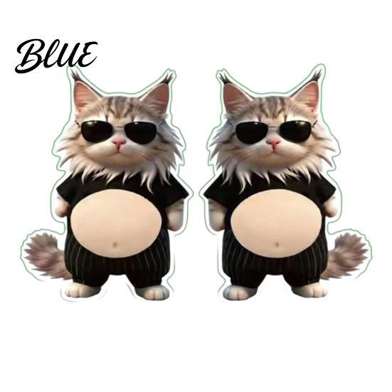 Adhesive Animal Sticker 1 Pair Elastic Belly Anxiety Stress Relief Fat Tummy Decal Dog Cat Horse Pinch Silicone Anti-collision