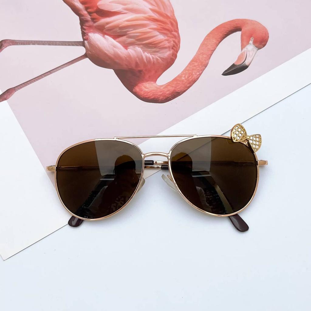 2026 Hot Selling Metal Toad With Bowknot Cute Baby Fashion Sunshade Must-Have Sun Protection Personality Sunglasses