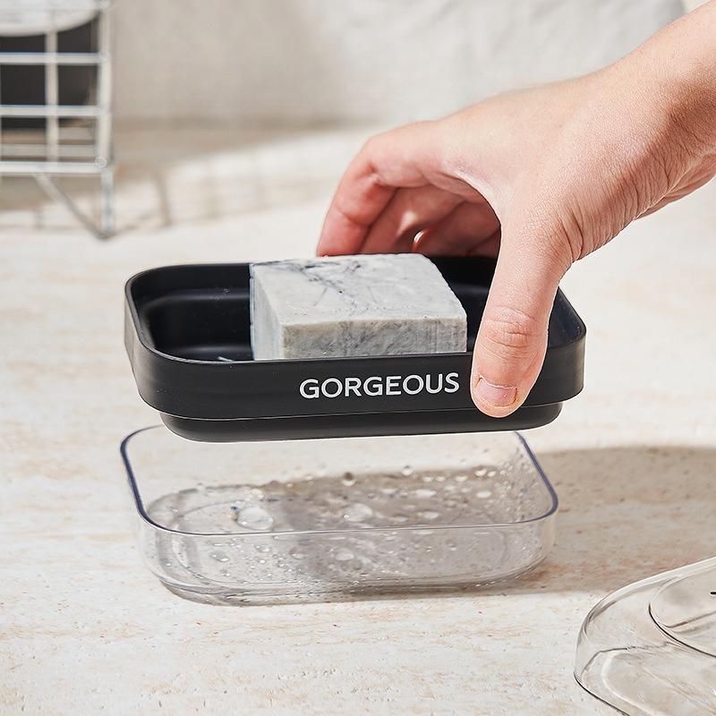 Soap Box Student Dormitory Household Bathroom Sealed with Lid Waterproof Soap Box Travel Drain Soap Box