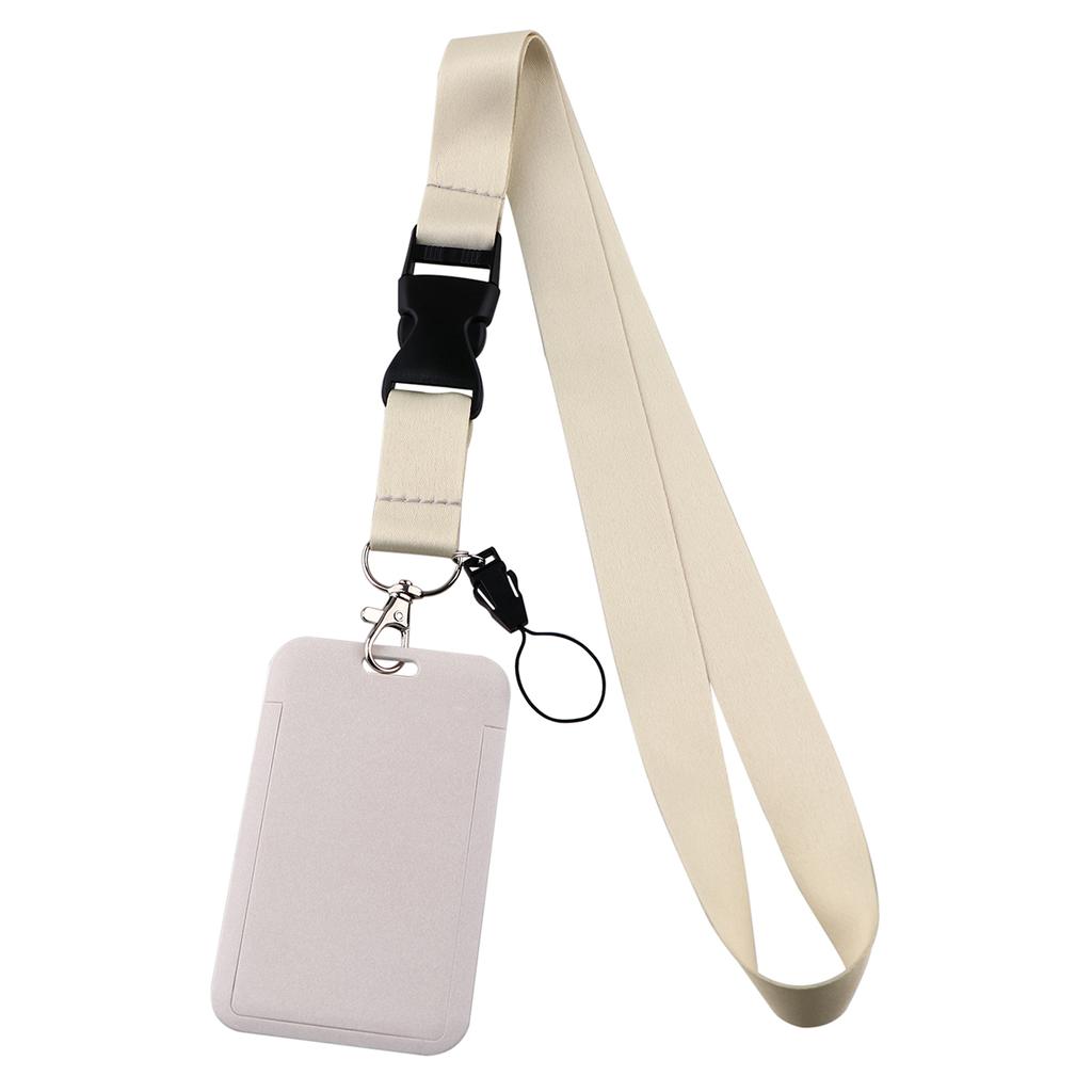Pure Color Credential Holder Lanyard For Keys Neck Strap Id Card Badge Holder Key Chain Key Rings Accessories Christmas Holiday Gifts