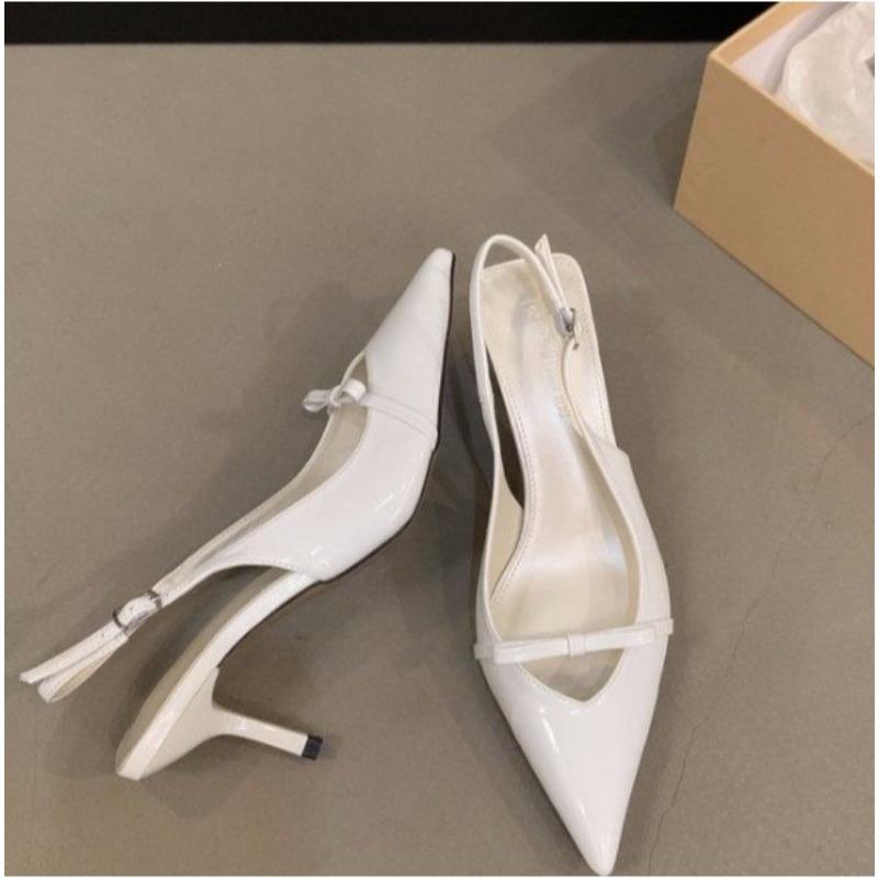 

Fashion Summer High Heel Women Sandals Fashionable Butterfly-knot Dress Singbacks Pumps Elegant Party Wedding Female Shoes Zapatos Mujer 39 белый