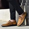 Men's Casual Shoes Leather Loafers Big Size Summer Walking Shoes for Male