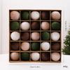 Set of 25 Flocked 6cm Christmas Tree Ornaments - Multiple Styles
