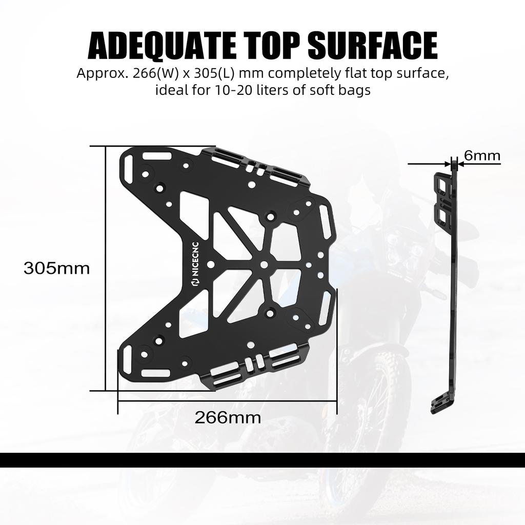 NICECNC Para Yamaha Tenere 700 Bagageiro Suporte para Bauleto Suporte de Carga Para Yamaha Tenere 700 2019-2024 2020 2021 2022 2023