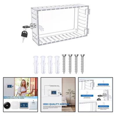 Klare und transparente wandmontierte Schutz-Kombinationsschlossbox Thermostatabdeckungen