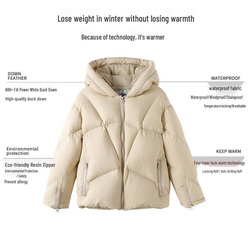 2023 Girls' Korean-Style Down Jacket: Warm, Cold-Proof Coat for Medium and Large Children, Autumn/Winter Edition