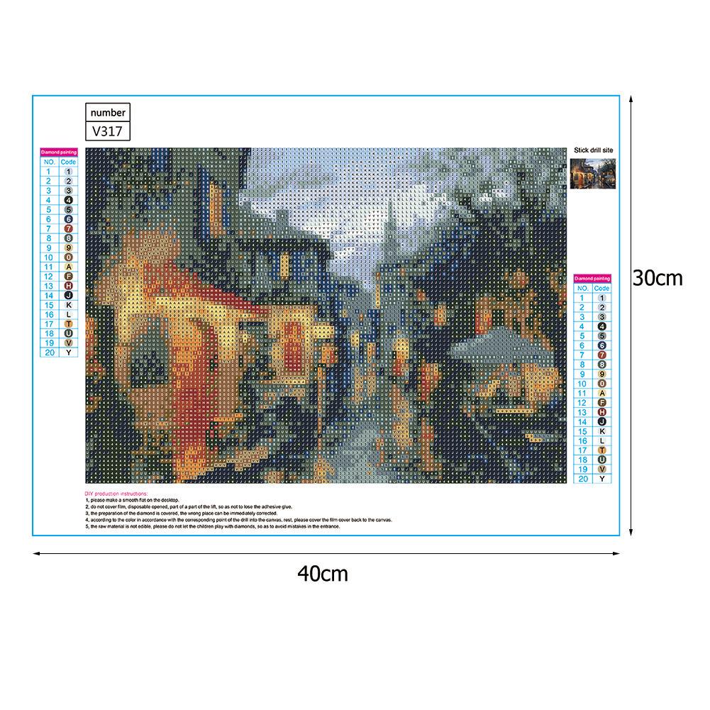 5D DIY Full Drill Diamond Painting Landscape Cross Stitch Embroidery ...