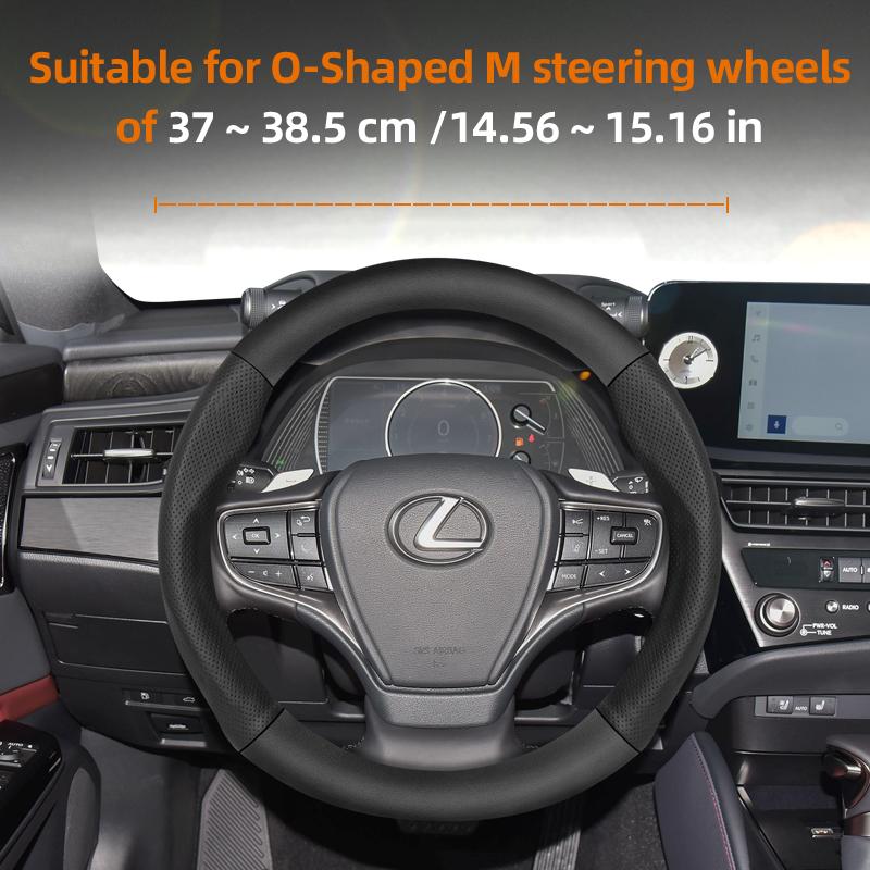 For Lexus Carbon Fiber Texture Perforated Leather Steering Wheel Cover Is 250 350 Rx 330 Nx Gs Es  Lx 570 Gx 460 Rx400h Ct200h
