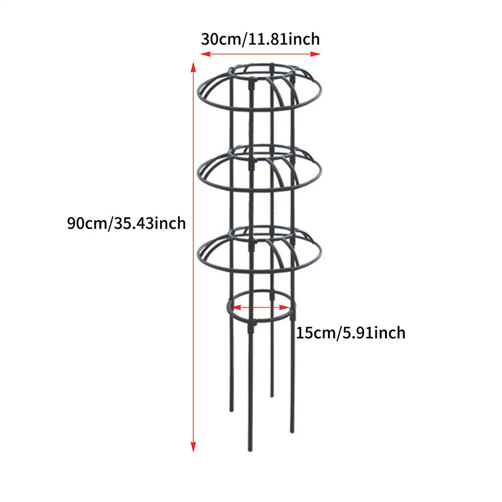 

90cm Umbrella Shape Garden Flower Stand Plant Climbing Bracket Metal Rustproof Garden Plant Support Rose Obelisk Trellis