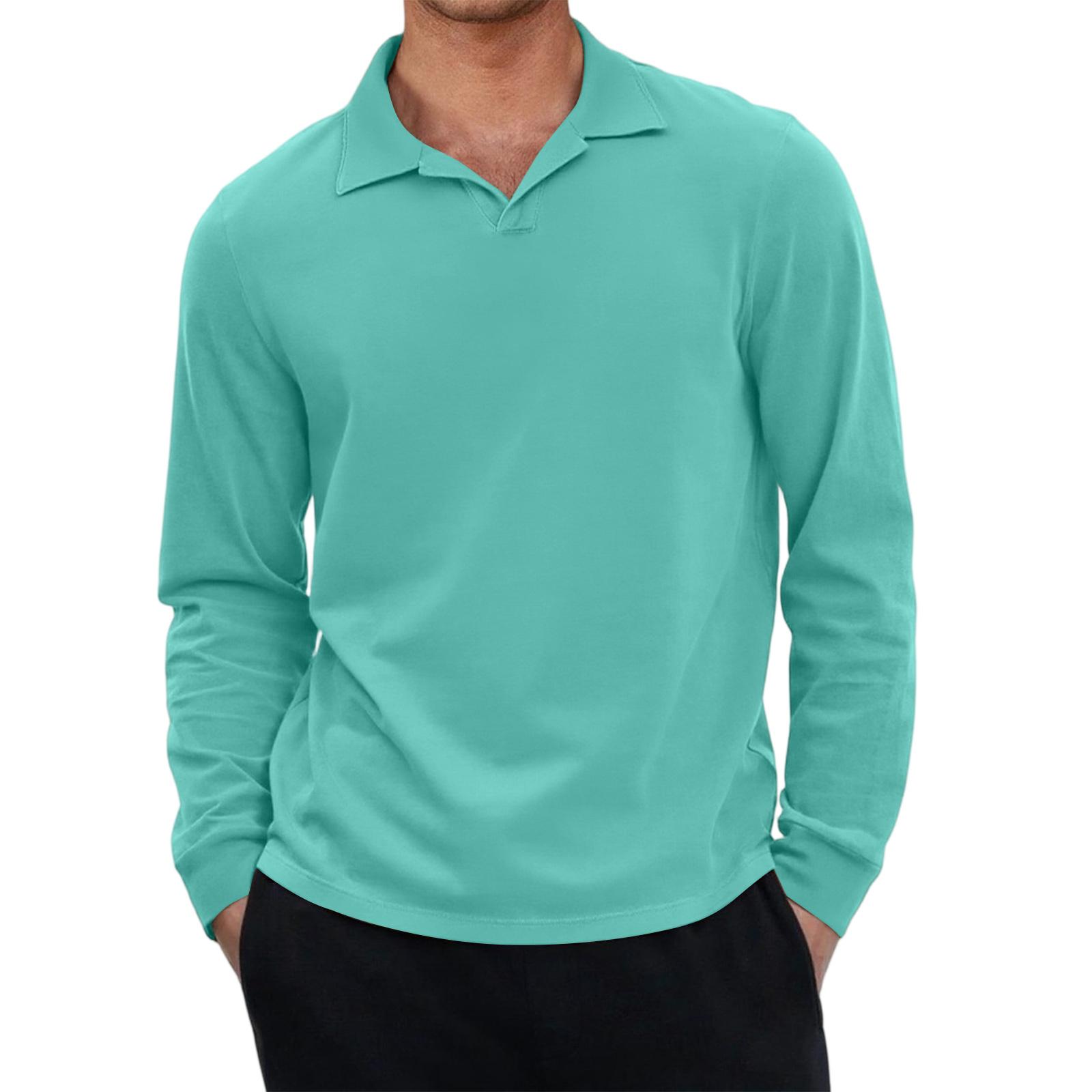 

Мужской повседневный ретро топ с маленьким V-образным вырезом и длинными рукавами XXXL