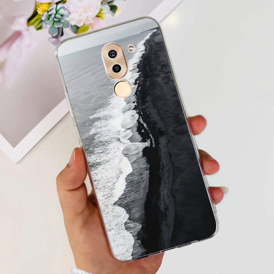 For Honor 6X Case BLN-AL10 BLL-L22 BLN-L21 Cover Fashion Flower Clear Silicone Soft Funda For Huawei Mate 9 Lite GR5 2017 Bumper