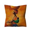 Retro Ethnic Style African Women Cotton Linen Decorative Pillowcase Home Sofa Square Pillowcase Almofadas Decorativas 45X45Cm