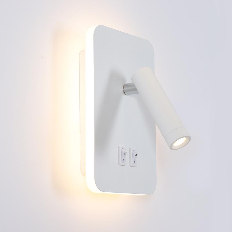 Multicolor LED Wall Lamp with Rotatable Head - Modern Atmosphere Spotlight for Bedroom