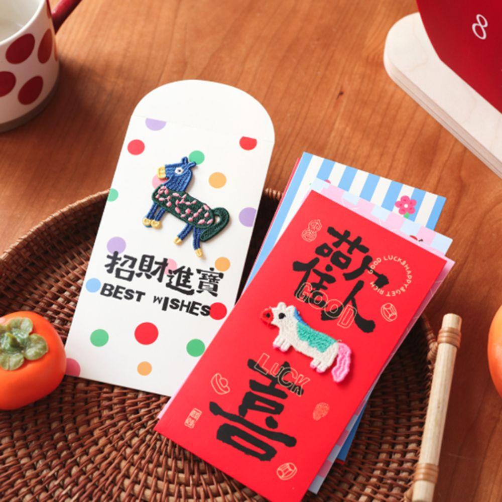 Cartoon Pattern Year of The Horse Lucky Money Bag 3D HongBao Spring Festival Red Packet Kids