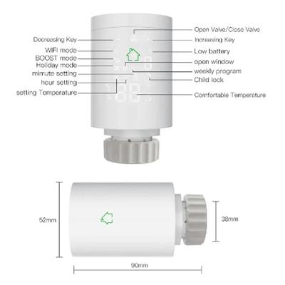 Heißer Verkauf Tuya ZigBee 3,0 TRV Thermostat Thermostatventil Hause Heizung Heizkörper Temperatur Controller Voice Control