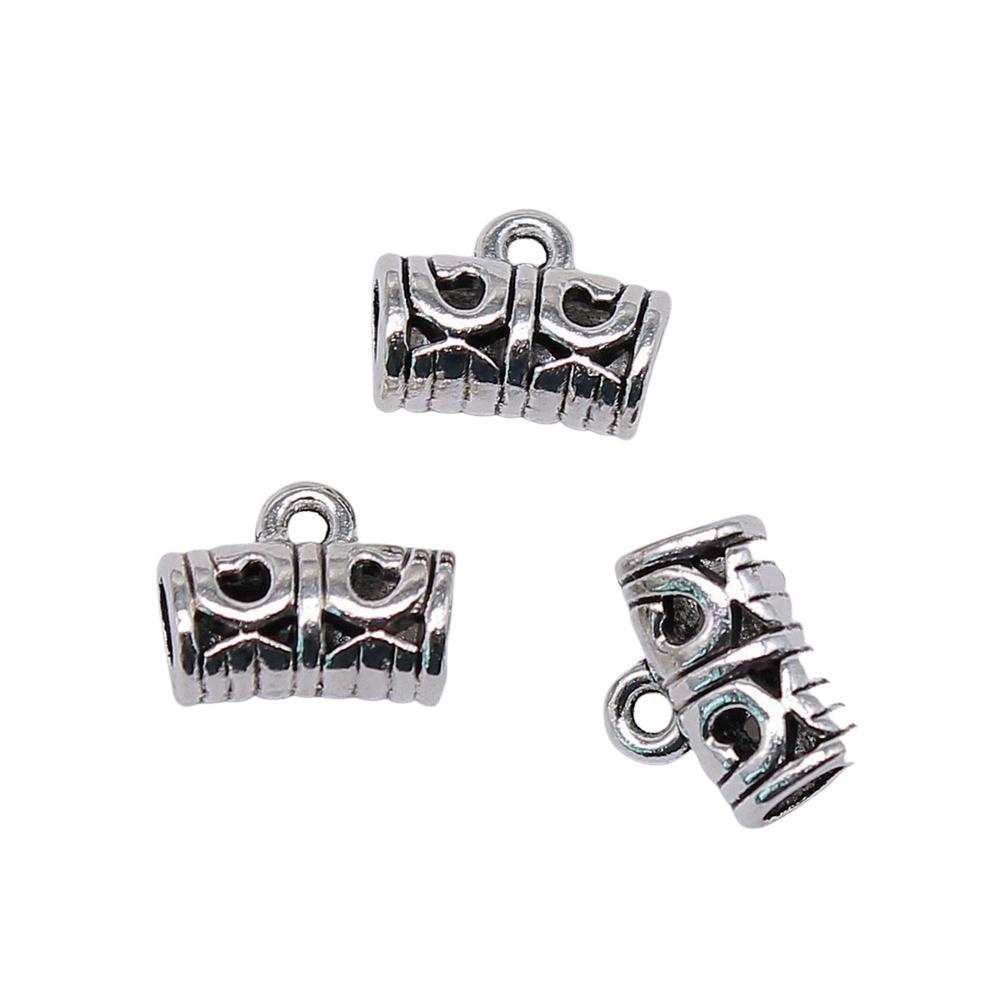 Antique Twisted Pattern Bail Connectors For Charm Attachments Craft Jewelry Accessories