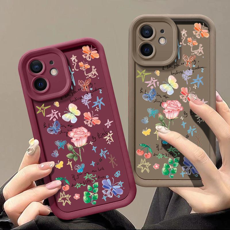 

Для iPhone 16 15 Pro Max 14 Plus 13 Pro 12 11 Xs X Xr 8 7 чехол для телефона с рисунком розы, противоударный матовый мягкий чехол из ТПУ iPhone 15 чёрный