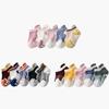 5Pairs Short Tube Baby Floor Socks Letter Toddle Walking Socks Kawaii Kids Ankle Sock  Streetwear