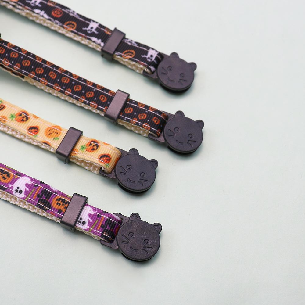 Fancyfamily Pet Halloween Collar Butterfly Tie with Bell Adjustable Cat Collar Small and Medium-sized Woven Dog Neck Collar