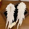 Sweet Feather Embroidery Edge Clip Cosplay Wings Hairpin Harajuku Lolita Hair Clip  Women