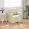 60 Cm Cream Faux Leather Sofa Bed