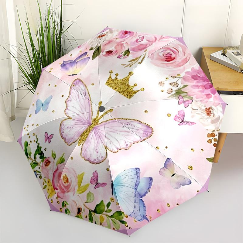 

1pc Butterfly Royal Automatic Opening/Closing Umbrella with Operation & Windproof Canopy yy260311060