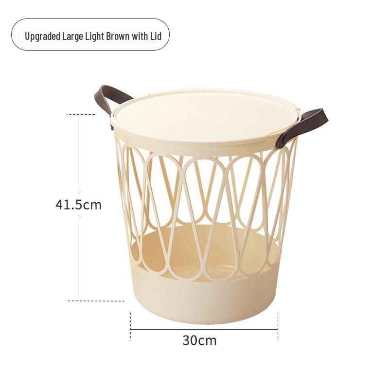 Movable Laundry Basket for Dirty Clothes - Household Bathroom Hamper