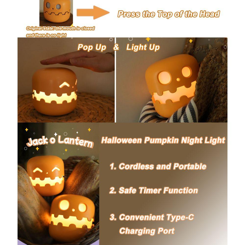 With Timer Function LED Nightlights Halloween Nightstand Lamp  Halloween Decorations