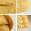 Women's Faux Suede Button Jacket Oversized Gathered Hem Short Length Coat Casual Vintage Outerwear With Pockets