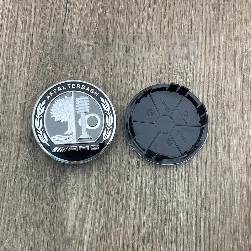 4P-75mm For Mercedes-Benz C180 C200 E300 S350 E260 Ml350 GLK Car Wheel Hub Cap Tire Center Screw Cap Label  Decorate Accessories AW1 B20