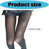 Musical Note Print Black Tights Stockings for Women Japanese Style Elegant Gothic Semi Opaque Pantyhose Legggings