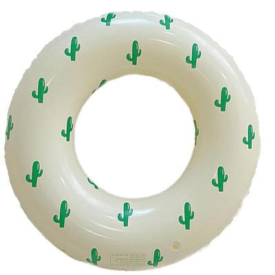 JunyueLiang Float Ring with Swimming For Water Water Heat Cute Cactus Pattern Handle, Float, Simple, Inflatable, Stylish, People, Children, Students,