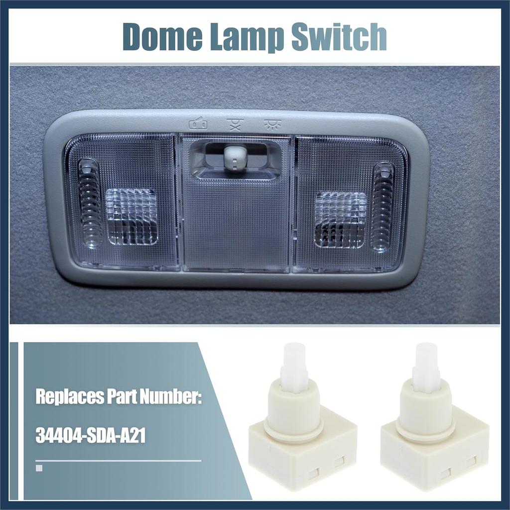 2Pcs Dome Lamp Switch 34404-SDA-A21 34404-SDA-A22D3 924-798 Roof Map Light Overhead Lights for Honda CR-V Odyssey Accord Pilot Ridgeline for Ram 1500