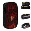 Large-capacity Pen Box Deaths Book Japan Manga Notes Office Accessories Double Layer Pencil Bag Women Makeup Bag Suprise Gift