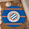 Montpellier Sc Crest Round mat Home Decor, Chair rug For livingroom,Bedroom, doormat home decor Birthday Gift Christmas Gifts