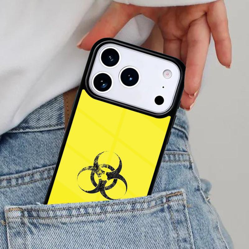 Biohazard Symbol Phone Case for iPhone 16e 15 14 13 12 17 Pro Max Plus Air 17pro Cover Coque