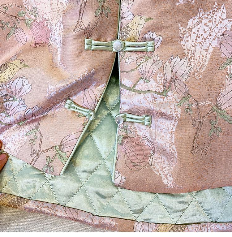 Women's Chinese Style Thick Winter Embroidered Cotton Cheongsam Coat - Fashionable Tang Suit Top Jacket