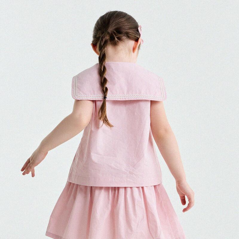 Girls  Korean Style Sailor Collar Blouse 140