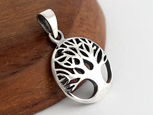 [World Accessories Carmelo] Christian Tree of Life Sterling Silver Pendant Top