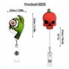 Glitter Acrylic Badge Holder Sturdy Ghost Id Card Holder Retractable Badge Reel Acrylic Pumpkin Badge Reel For Id Display Doctor