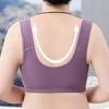 Large Size Bra Without Steel Ring Cotton Middle-aged and Elderly People's Front Buckle Gather Underwear Women's Vest Style