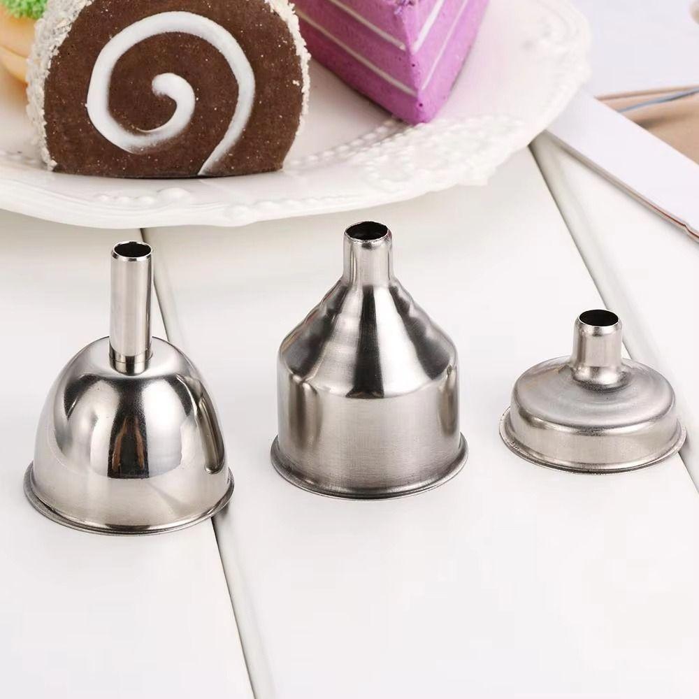 S/M/L Stainless Steel Funnel Small Mouth Mini Kitchen Liquid Dump Tool Bar Wine Funnel  Kitchen Use