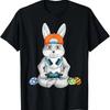 Gamer Bunny with Easter Eggs Graphic TShirt Funny Rabbit Video Game Lover Cotton Tee