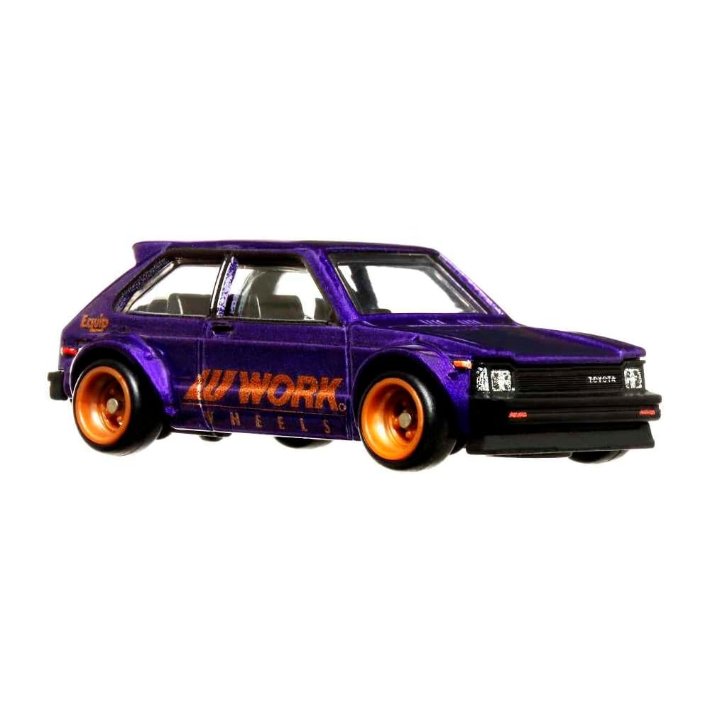 Hot Wheels Car Culture Ronin Run -  81 Toyota Starlet KP61 1/64 Scale Purple Toy Car