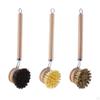 Dish Brush Ergonomic Wooden Handle Scrub Multi Use Lightweight for Counter