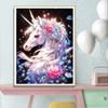 Diamond  Cross Embroidered Unicorn 5d Diy Diamond Full Round Square Jewelry Cross Stitch Embroidered Mosaic Home Decoration
