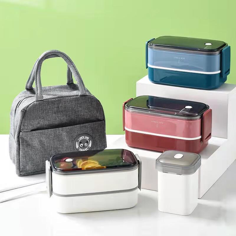 Japanese Style Microwavable Double-Layer Bento Box