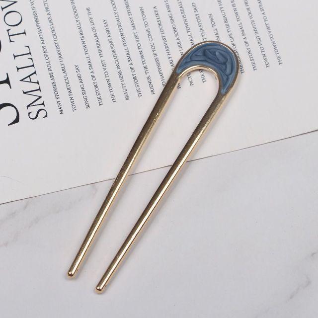 Elegance Women Bowknot U Shape Rhinestone Hairpins Metal Hair Sticks Hairclip Bridal Wedding Banquet Hair Accessories Headwear