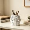 Doctor White Coat Pen Holder with Stethoscope Decoration Creative Desk Organizer for Medical Office Clinic Home Cute Gift for Doctors Nurses